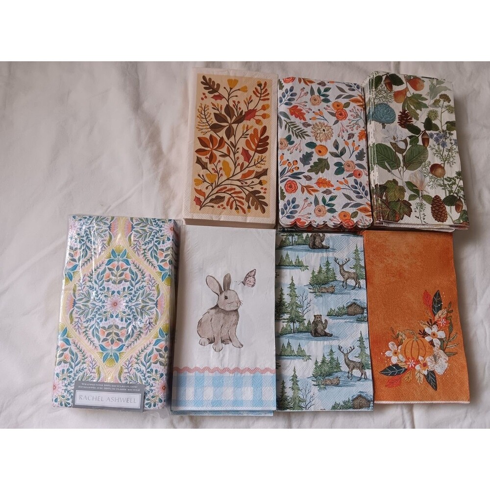 Vintage Paper Napkin Lot Rachel Ashwell + Variety